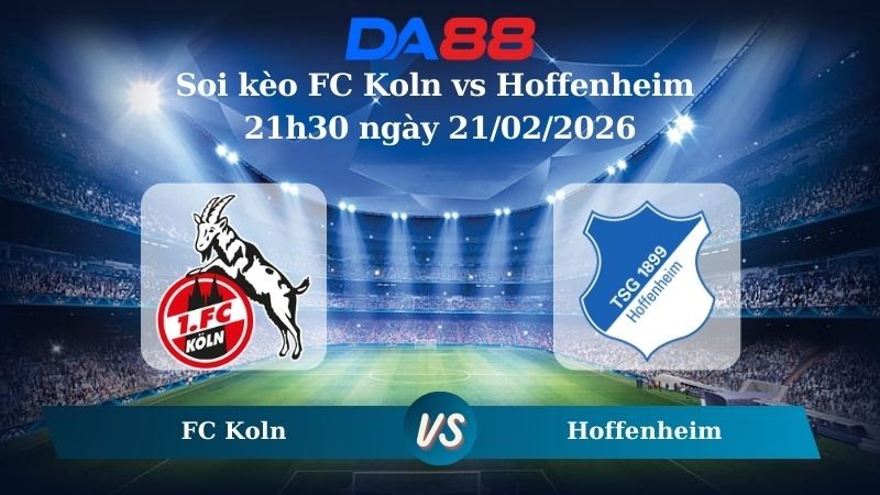 DA88 Nhận định soi kèo FC Koln vs Hoffenheim 21h30 ngày 21/02/2026 – Bundesliga