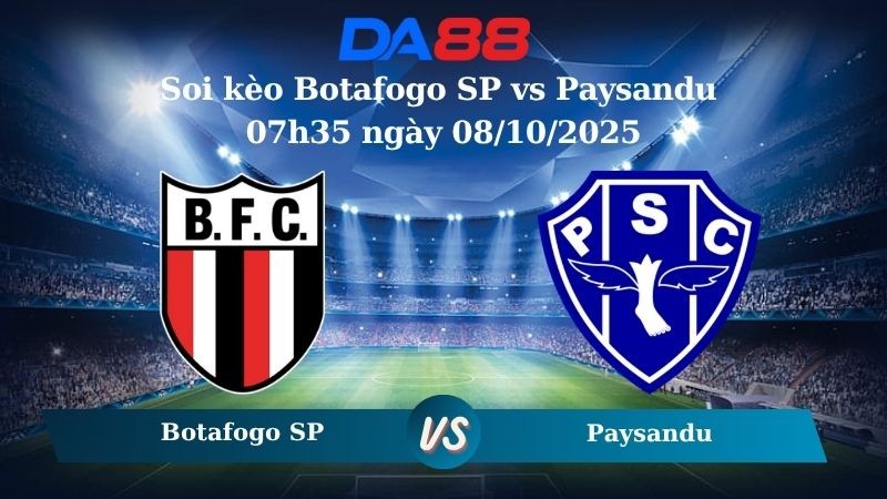 DA88 Nhận định soi kèo Botafogo SP vs Paysandu 07h35 ngày 08/10/2025 - Hạng 2 Brazil